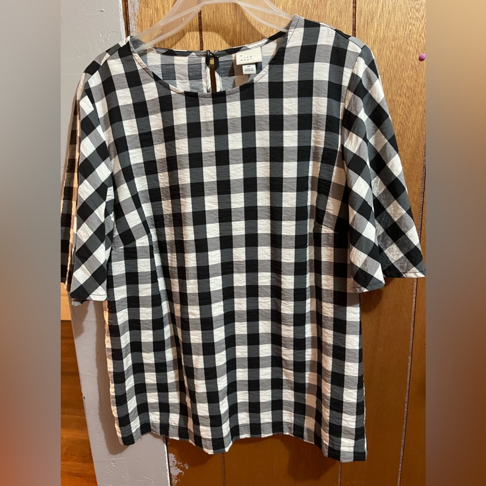 Black and White Checkered Shirt